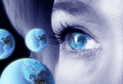 Woman’s Eye and Globes