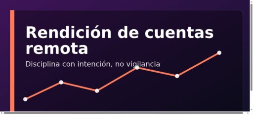 Rendición de cuentas remota: disciplina con intención, no vigilancia